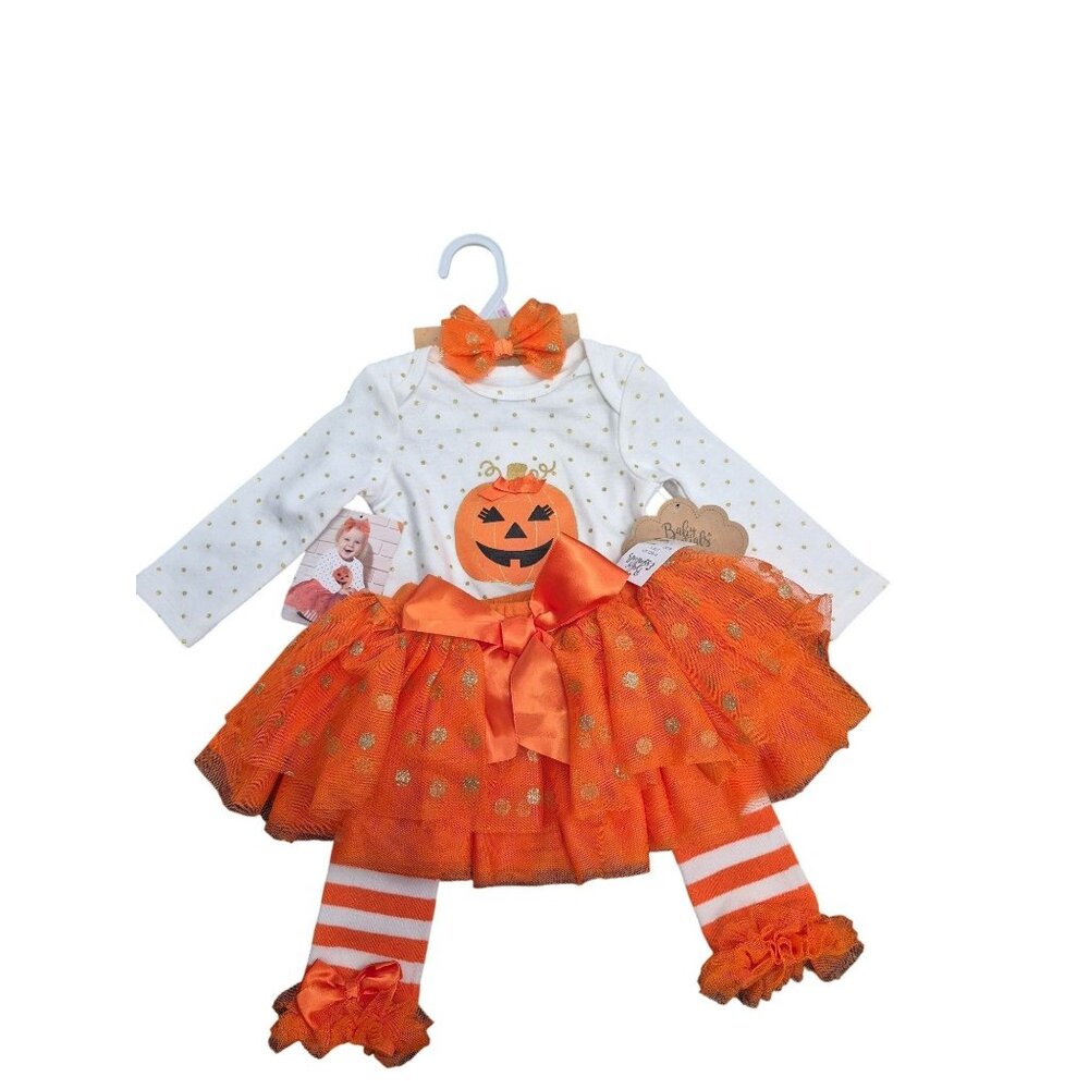 Baby Essentials Halloween Pumpkin Baby Outfit Set 9M
